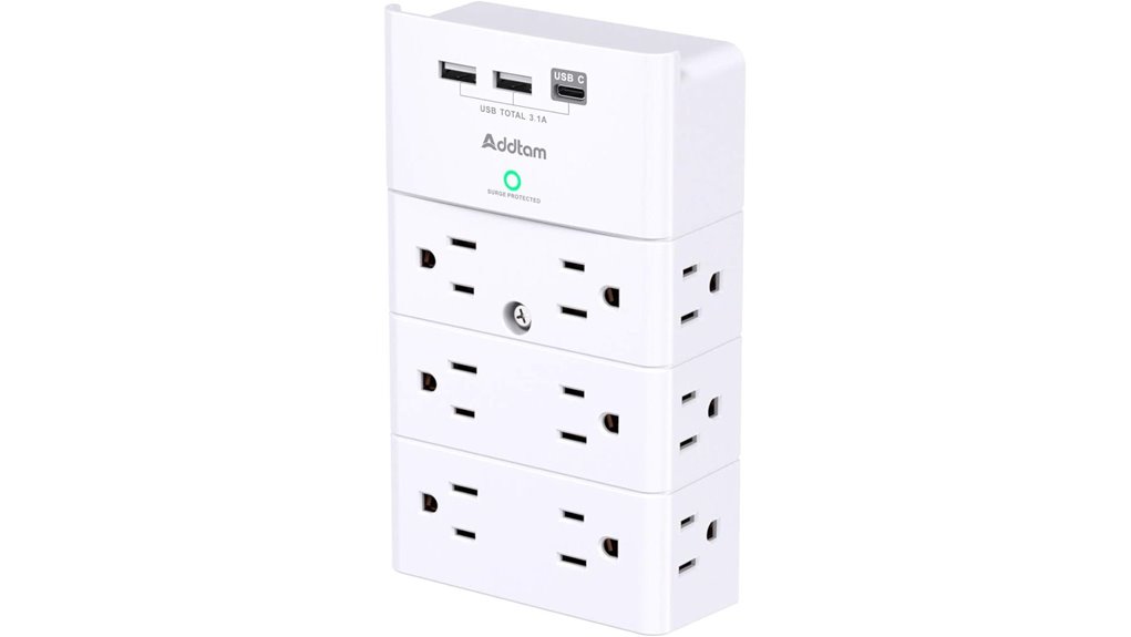 12 outlet surge protector usb c