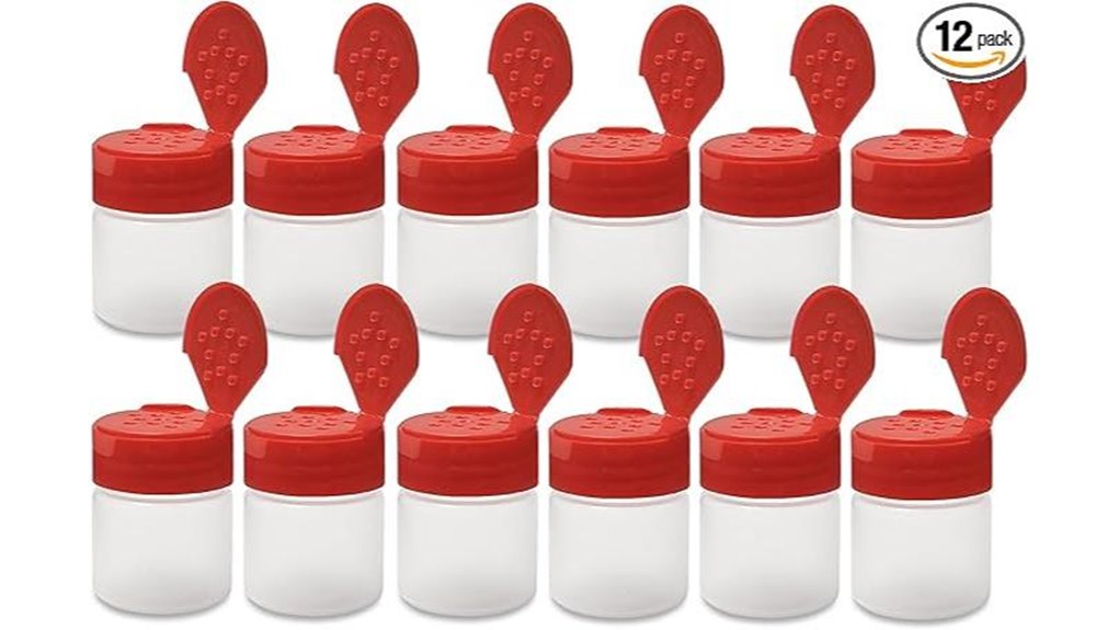 12 pack 1oz plastic spice jars