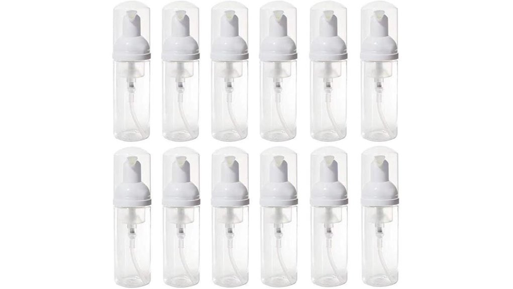 12 pack 2oz foaming travel bottles