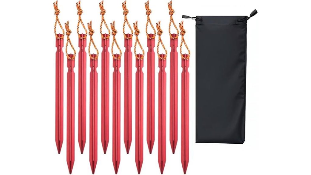 12 pack ultralight aluminum stakes