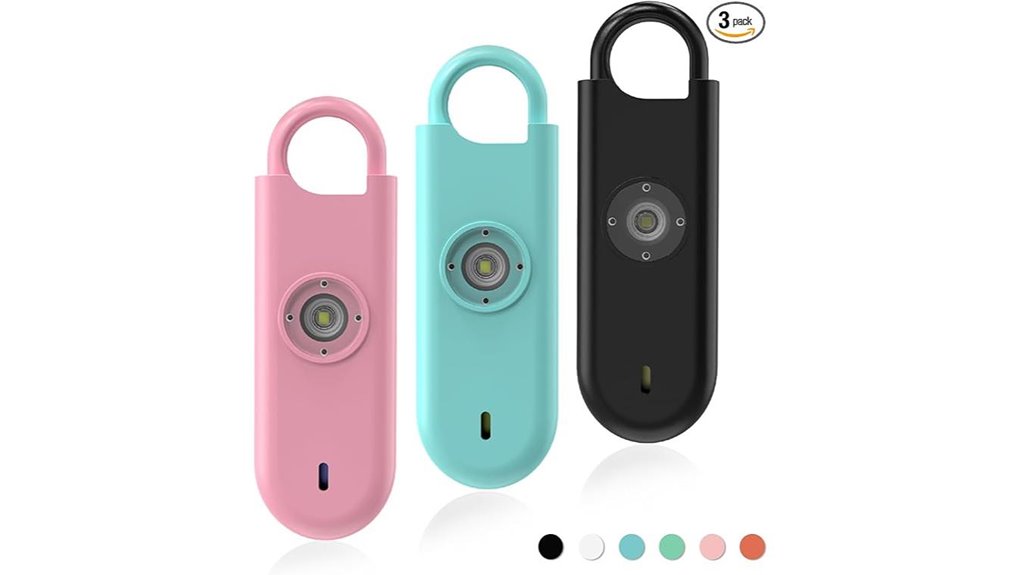 140db women safety keychains