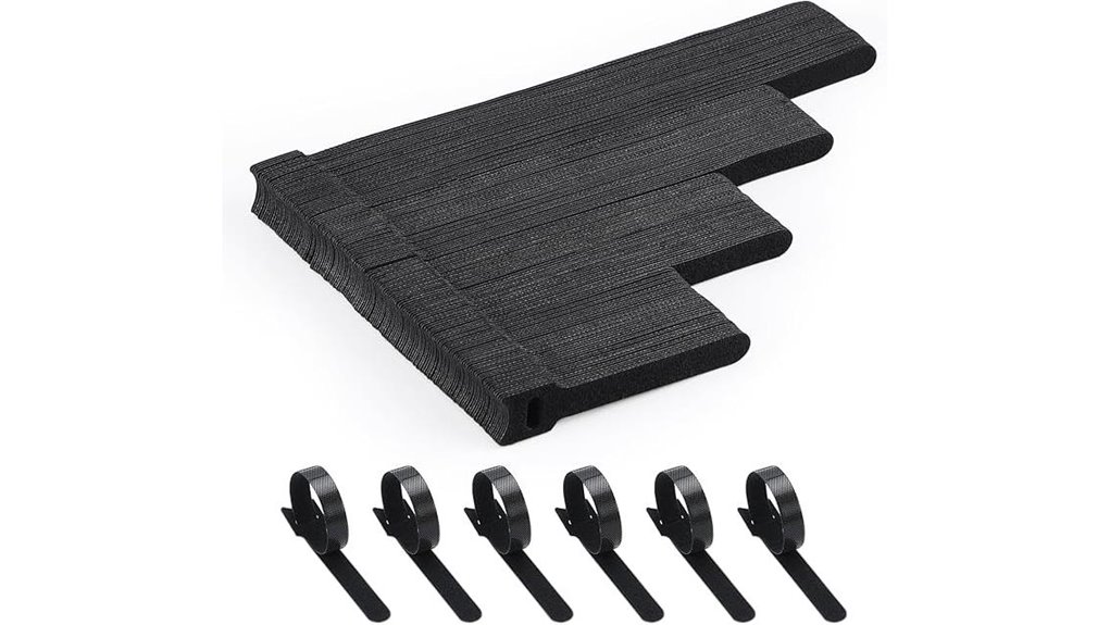 150 pack black reusable cable ties