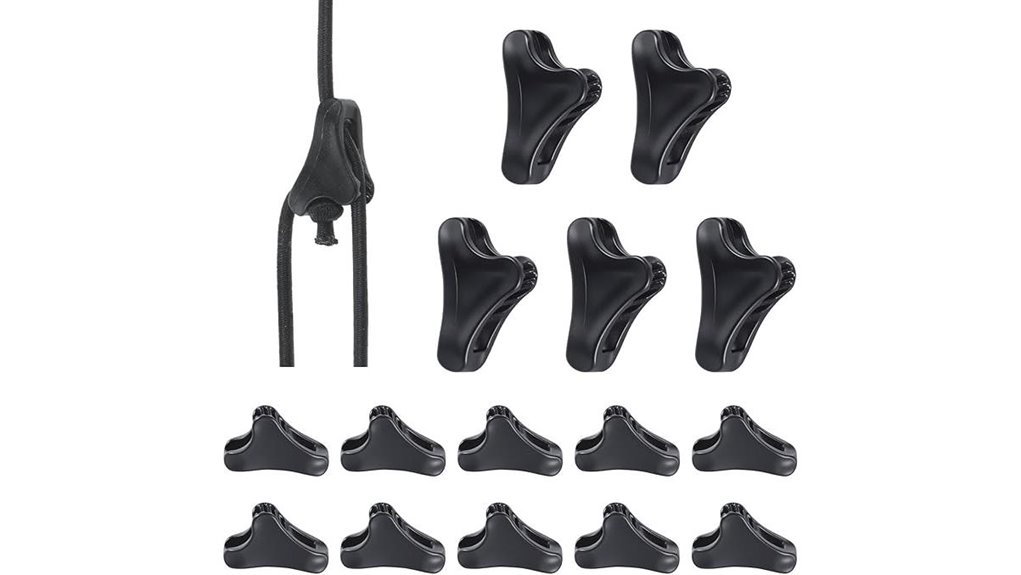 15 pack black guyline tensioners
