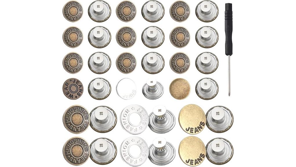 15 piece jean button kit