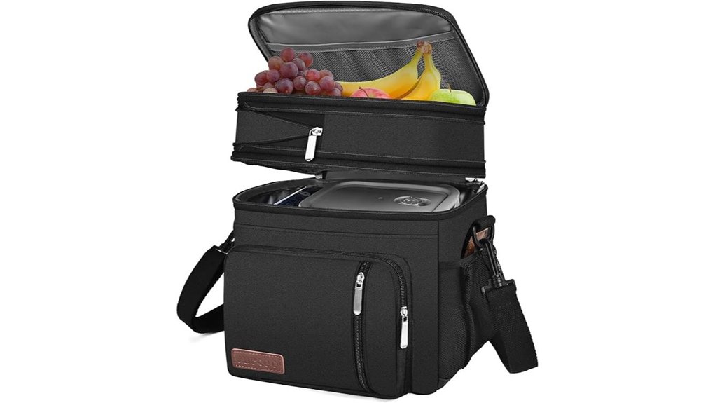 15l insulated double deck lunchbag