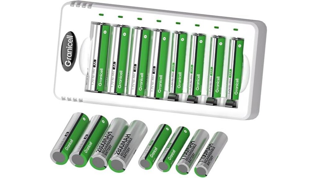 16 pack aa aaa batteries charger