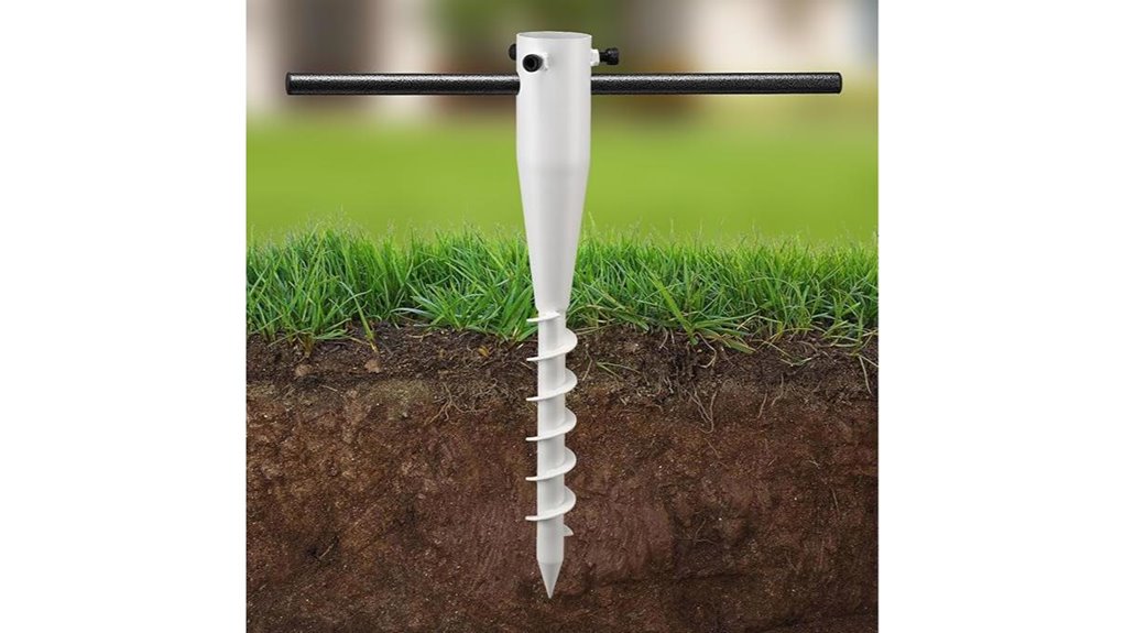 17 inch white screw in stake