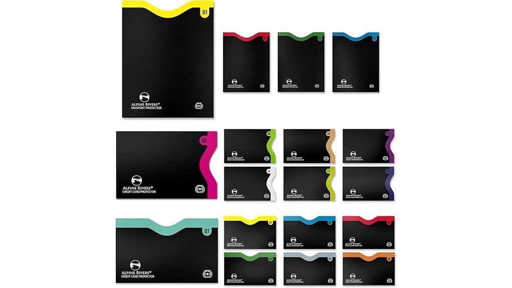 18 pack rfid blocking sleeves