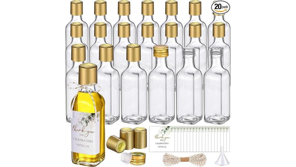 20 pack 3oz gold mini bottles