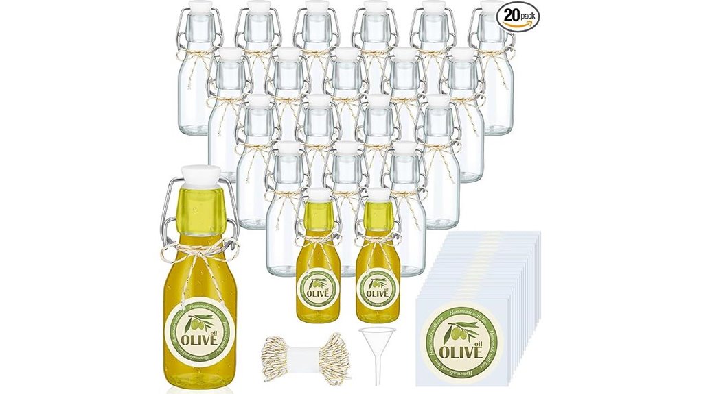 20 pack 4oz swing top bottles