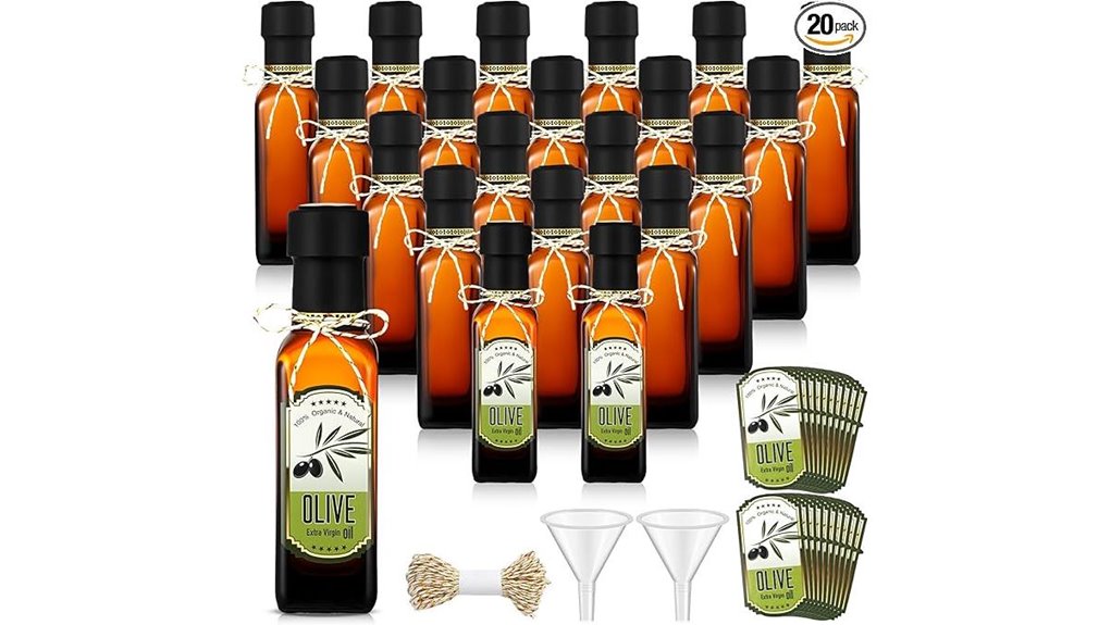 20 pack four ounce square bottles