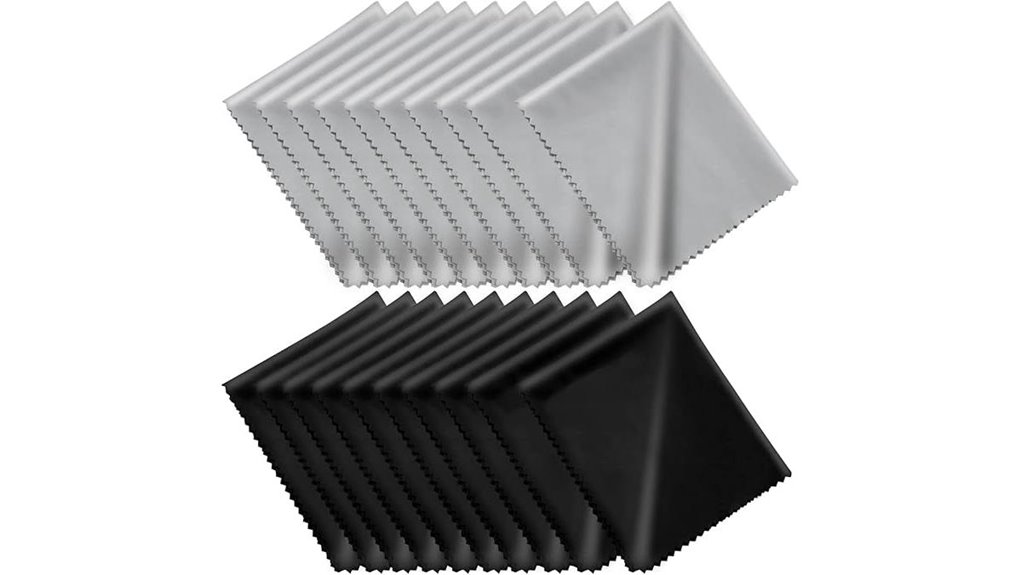 20 pack microfiber cloths with pouches