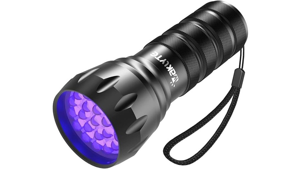 21 led 395nm uv flashlight detection