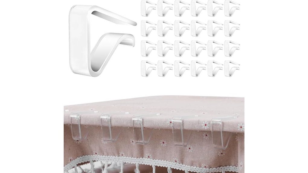 24 clear plastic tablecloth clips