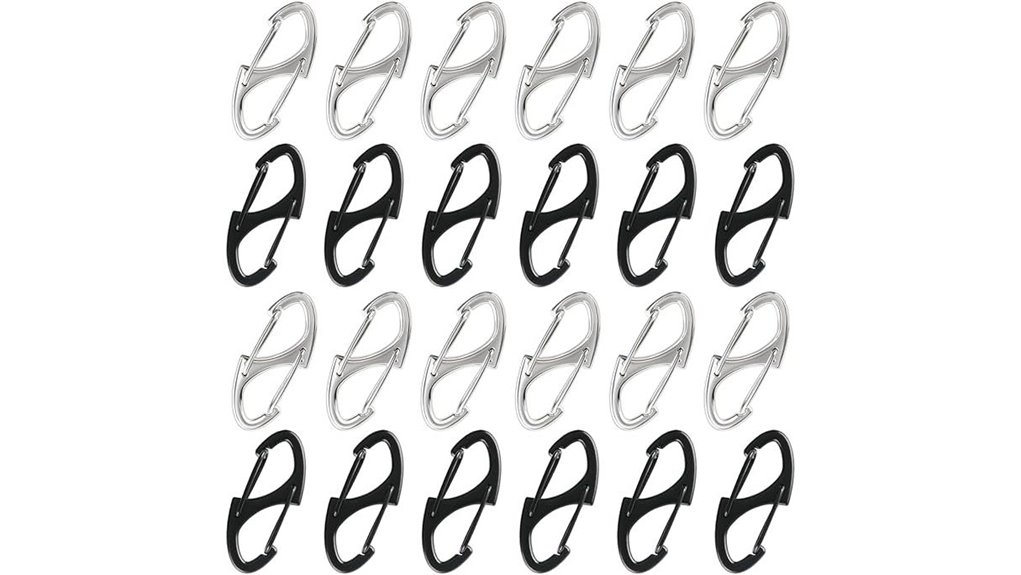 24 pack anti theft dual opening zipper clips