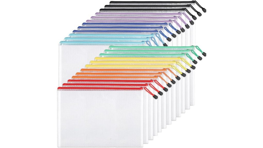 24 pack mesh zipper pouches