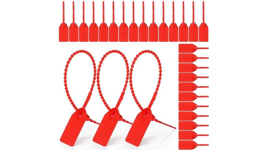 250mm red tamper ties