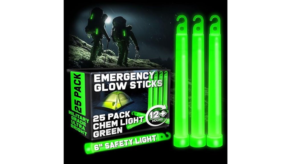 25 pack green tactical lightsticks
