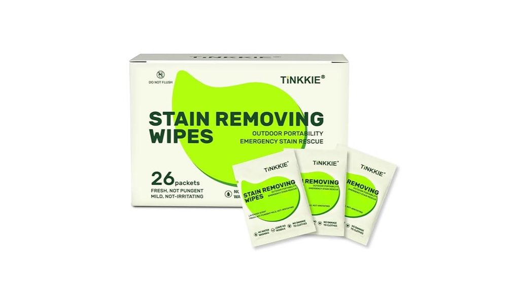 26 pack portable stain wipes