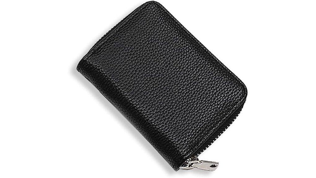 26 slot leather zipper wallet