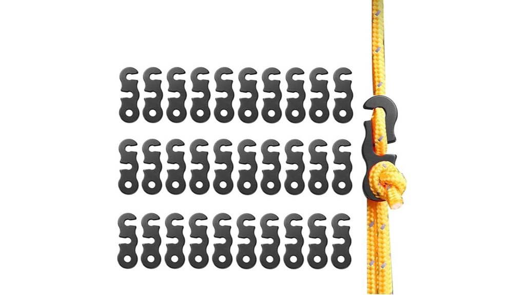 30 aluminum tent guylines