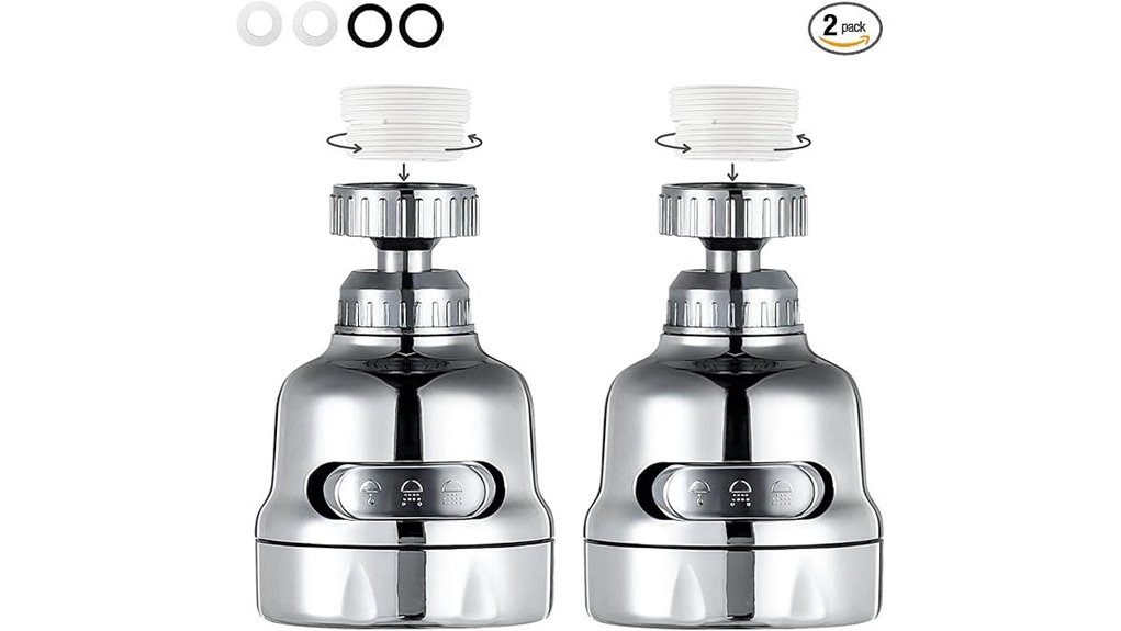 360 degree rotating faucet aerator