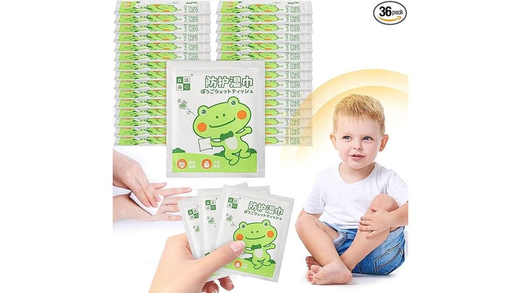36 pack peppermint mosquito wipes