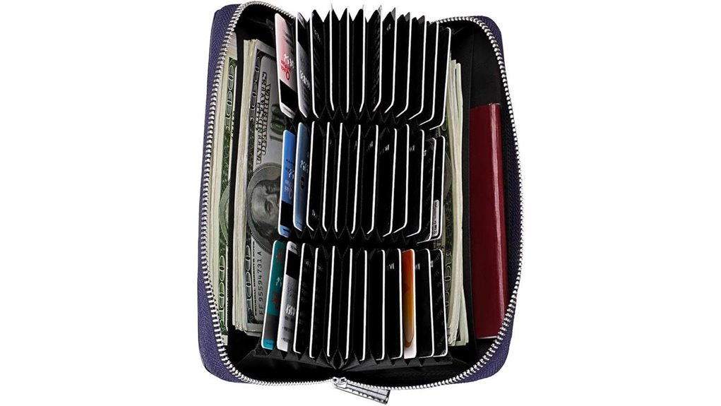 36 slot rfid leather wallet