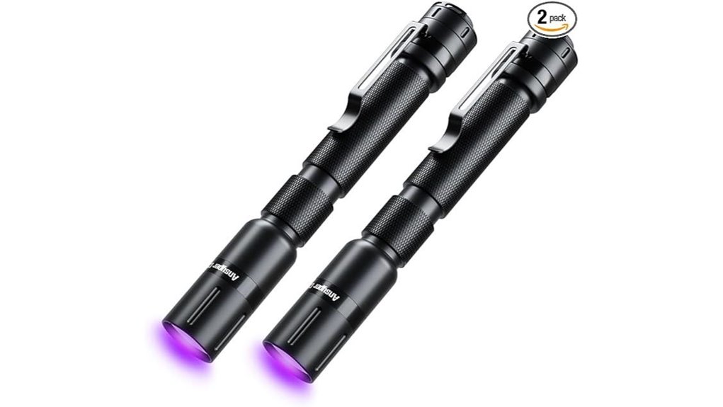 395nm mini uv flashlights pack