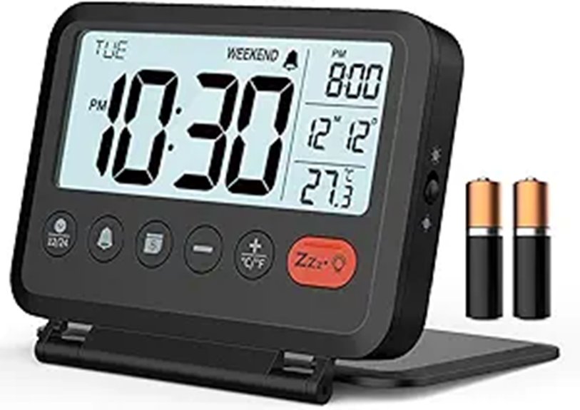 3 5 black lcd clock