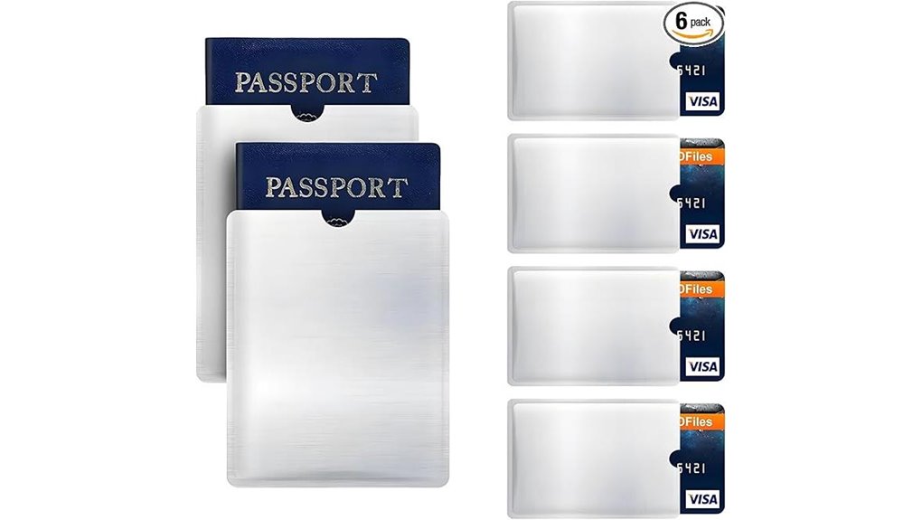 4 card passport rfid sleeve