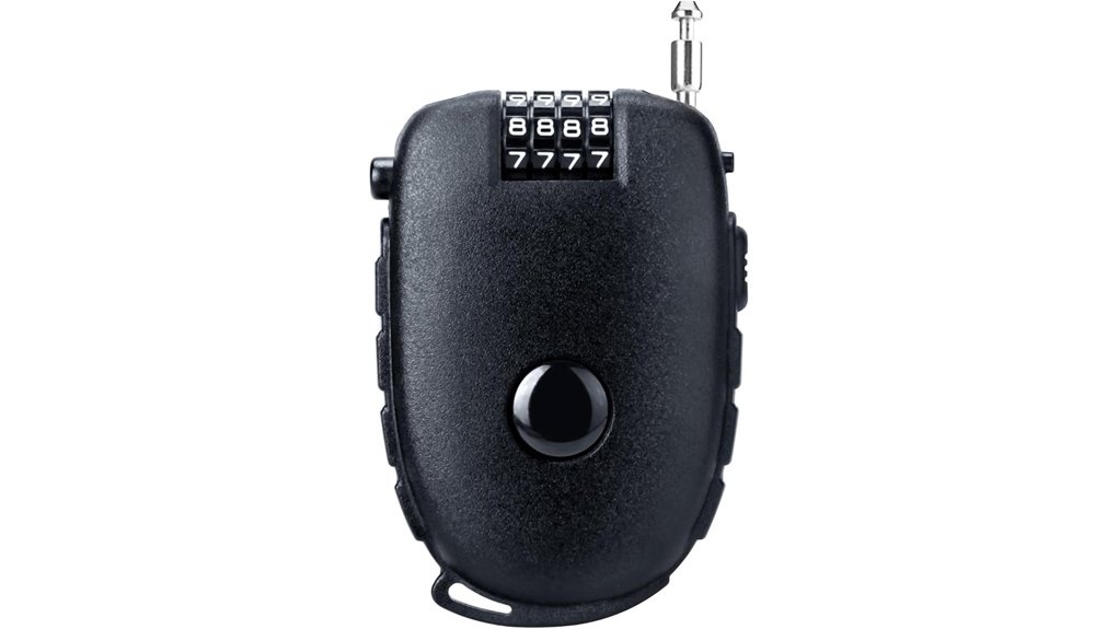 4 digit retractable motorcycle lock