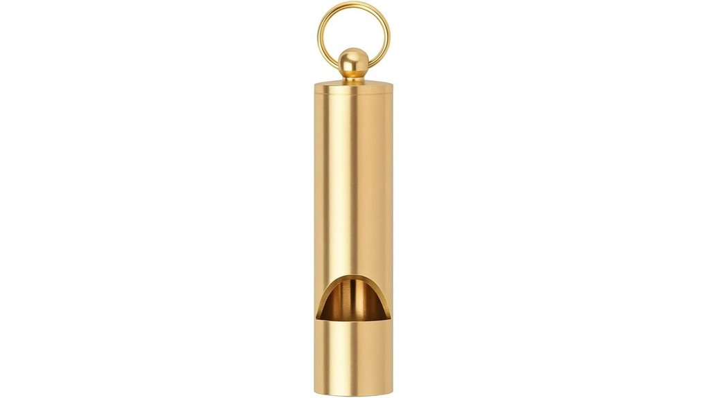 4 inch dual tone brass whistle