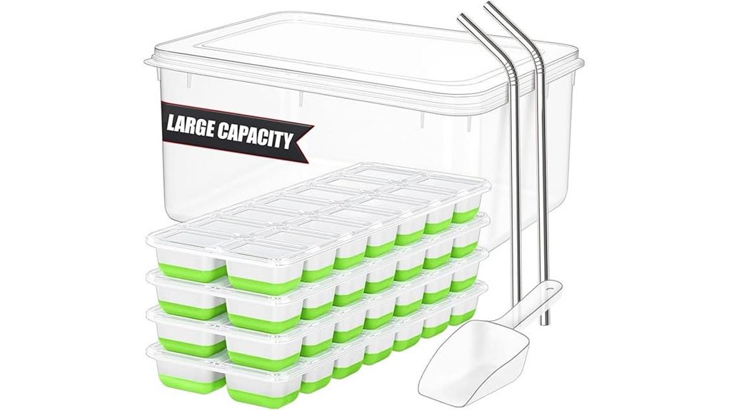 56 piece stackable silicone trays