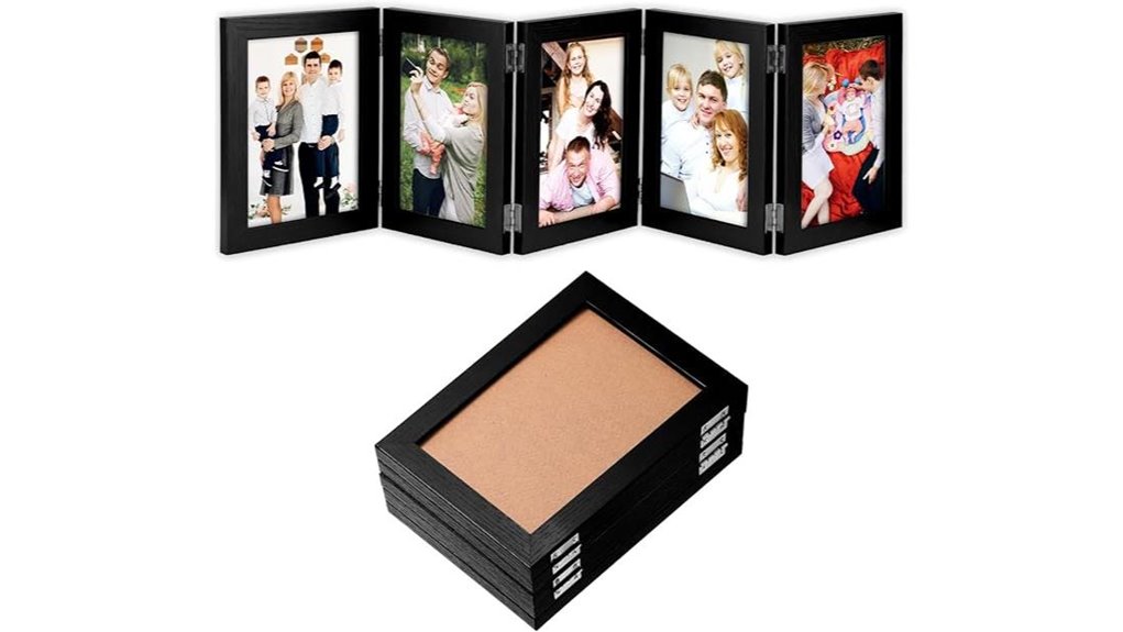 5 panel rustic black wood frame