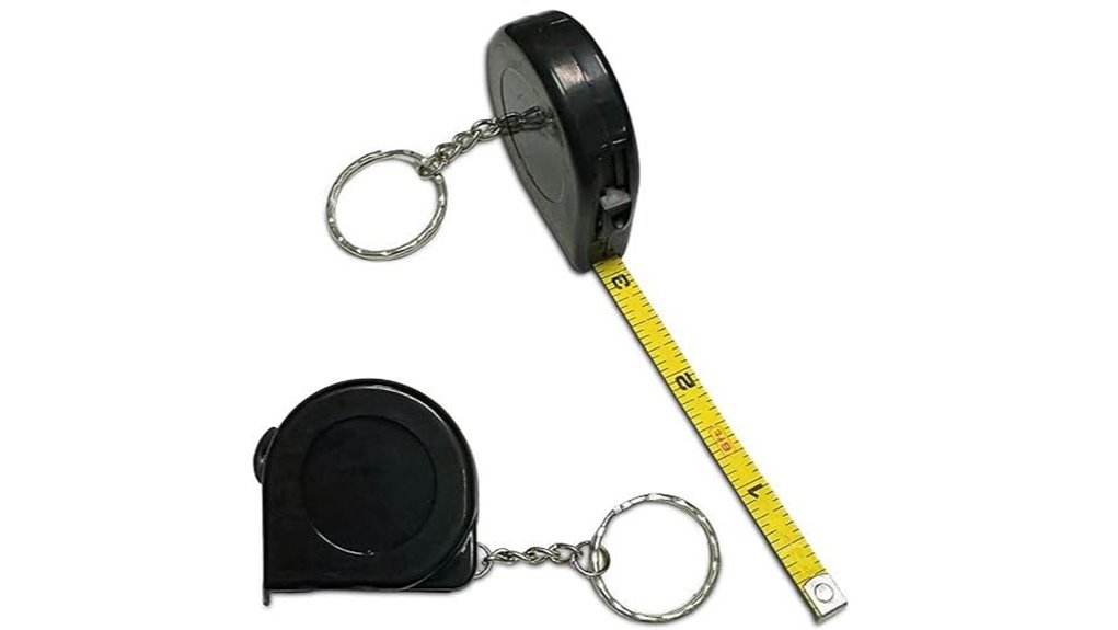 6 foot black tape keychain