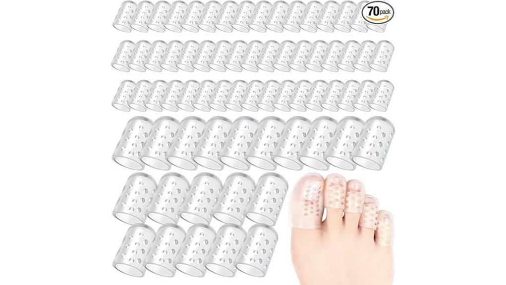70 pack silicone toe anti friction