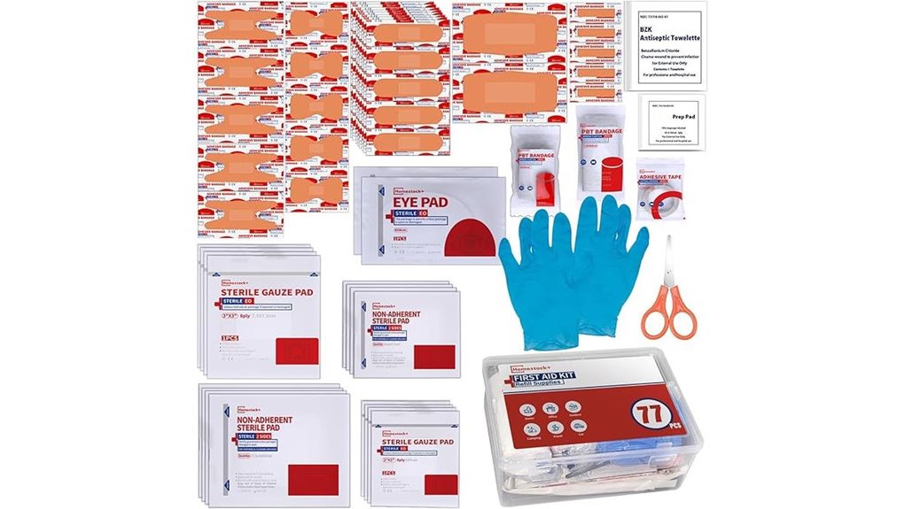 77 piece first aid refill