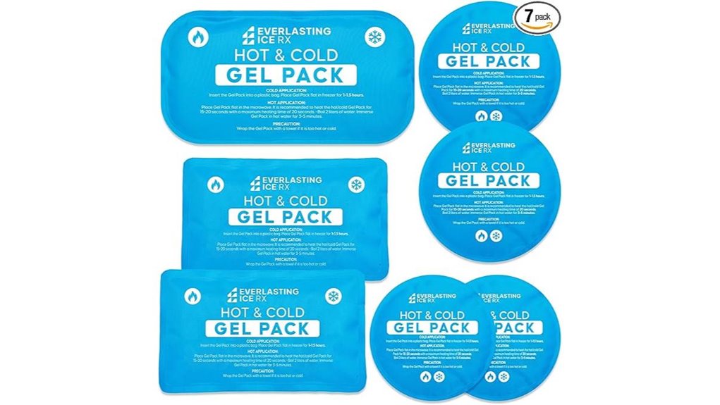 7 pack reusable hot cold gel