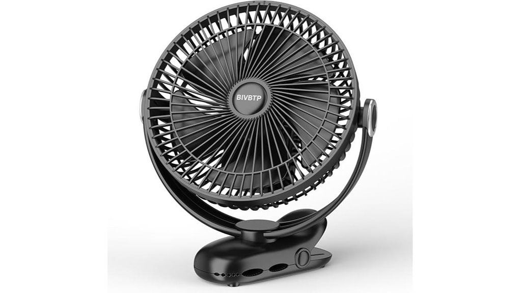 8 inch rechargeable clip on fan