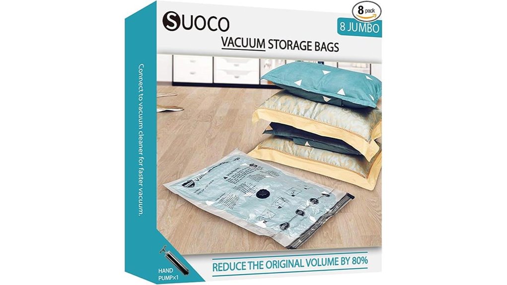 8 jumbo bedding vacuum bags
