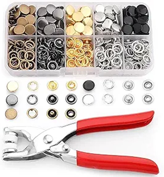 9 5mm metal snap buttons