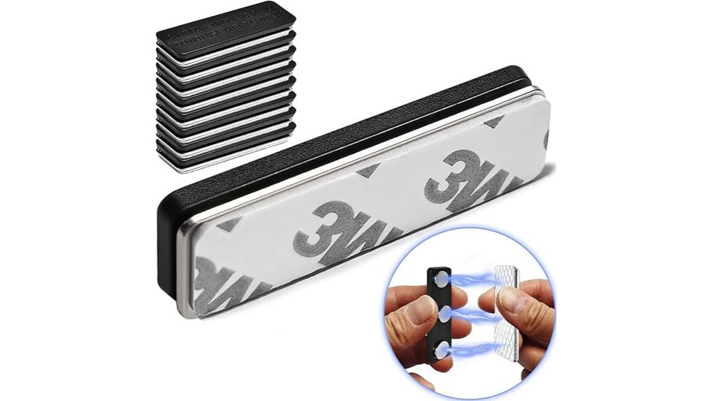 adhesive magnetic curtain closures