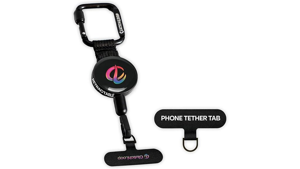 adhesive steel line phone tether