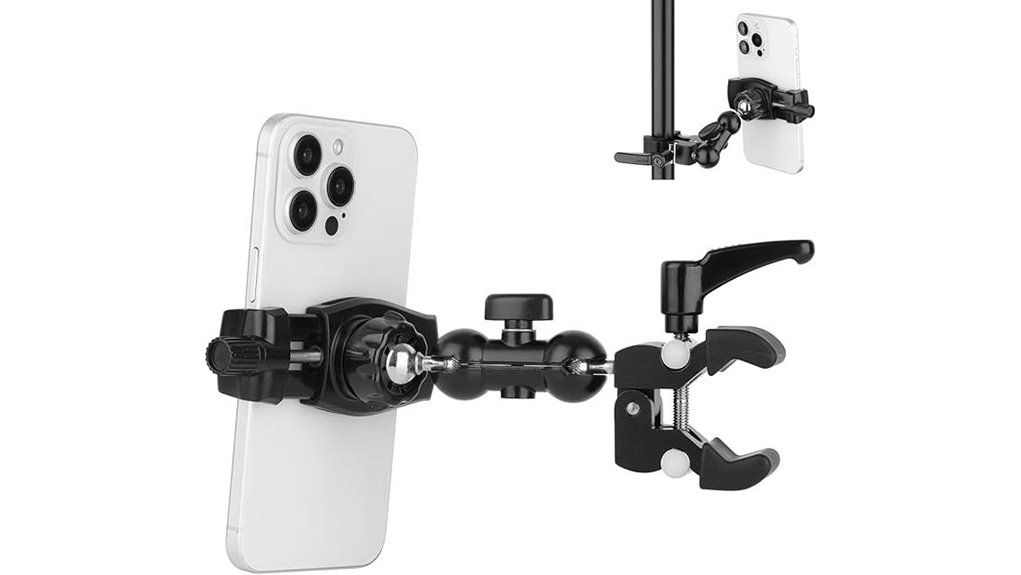 adjustable 360 aluminum phone clamp
