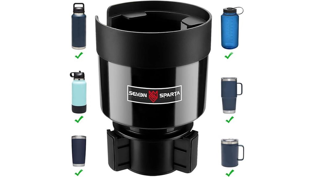 adjustable black car cupholder expander