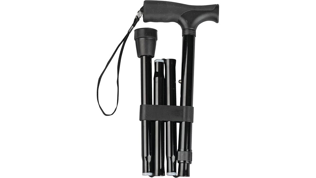 adjustable folding cane with pouch