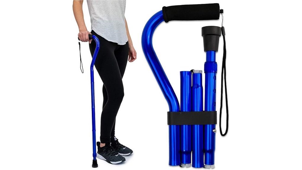 adjustable folding foam handle cane