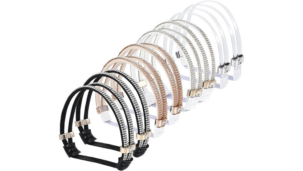 adjustable rhinestone elastic ankle straps