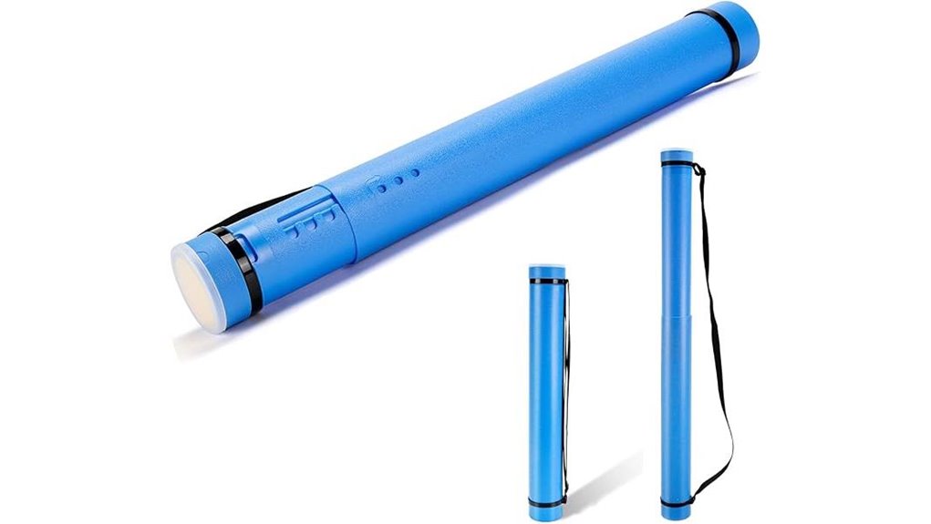 adjustable telescoping poster storage